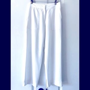 VTG 90sJONES&CO Crop pant Stretch White Hi waist Pockets Size 6